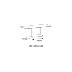 طاولة بتصميم من السيراميك والمعدن غير اللامع من ديزير، مصنوعة في إيطاليا - بني غامق Viadurini