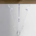 طاولة بتصميم من خشب التنوب والزجاج الشفاف مصنوعة في إيطاليا، كاسترو Viadurini