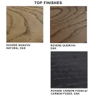 طاولة بتصميم من الخشب المصفح والفولاذ، صنع في إيطاليا - دالماتا Viadurini