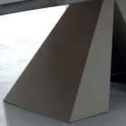 طاولة بتصميم من الخشب المصفح والفولاذ، صنع في إيطاليا - دالماتا Viadurini