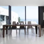 طاولة بتصميم خشبي عصري مصنوعة يدويًا في إيطاليا Viadurini