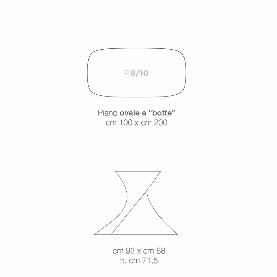 طاولة زجاجية سيراميك بتصميم عصري مصنوعة في إيطاليا، كلارك Viadurini