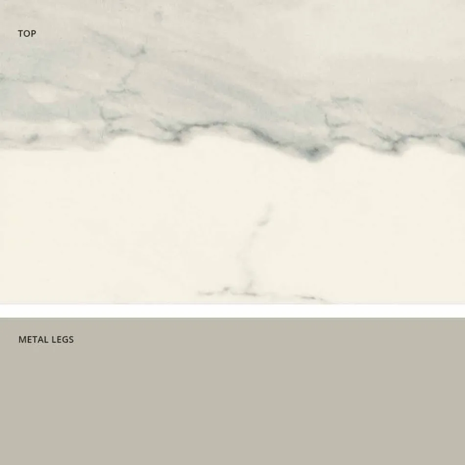 طاولة زجاجية سيراميك بتصميم عصري مصنوعة في إيطاليا، كلارك Viadurini