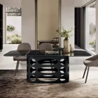 طاولة ثابتة 210×110 سم بسطح سيراميك بتأثير الرخام - تانو Viadurini