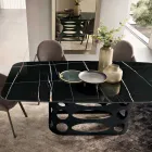 طاولة ثابتة 210×110 سم بسطح سيراميك بتأثير الرخام - تانو Viadurini