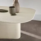 طاولة ثابتة 240×120 سم من الزجاج المضلع أو المطلي، صنع في إيطاليا - فارو Viadurini