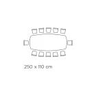 طاولة ثابتة على شكل برميل مع سطح من الصفائح المعدنية والفولاذ، صنع في إيطاليا - جروتا Viadurini