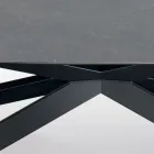 طاولة ثابتة على شكل برميل مع سطح من الصفائح المعدنية والفولاذ، صنع في إيطاليا - جروتا Viadurini