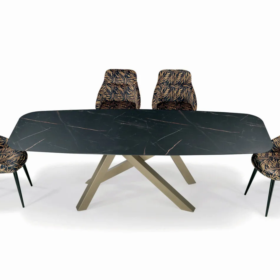 طاولة برميلية ثابتة ذات سطح مصفح، صنع في إيطاليا - سيتيميو Viadurini