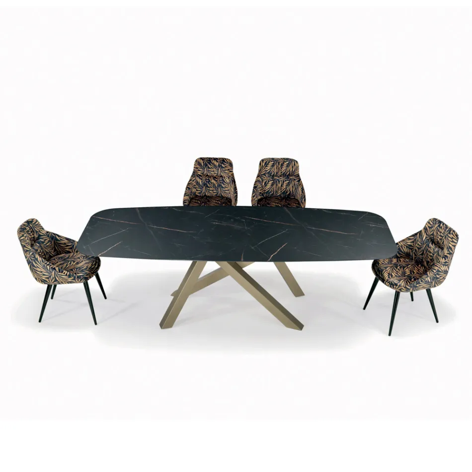 طاولة برميلية ثابتة ذات سطح مصفح، صنع في إيطاليا - سيتيميو Viadurini