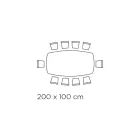 طاولة ثابتة على شكل برميل من السيراميك وخشب الدردار، صنعت في إيطاليا - شمال Viadurini