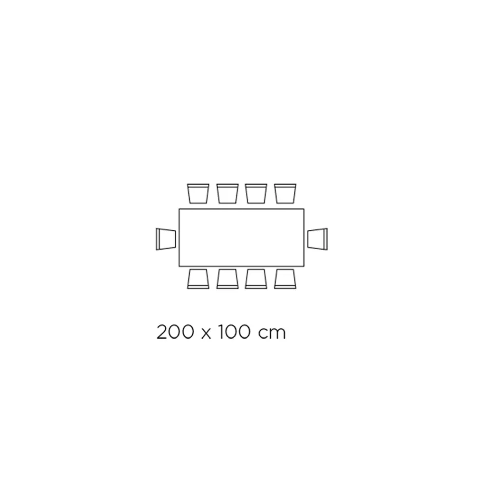 طاولة ثابتة بقاعدة فولاذية وسطح سيراميكي، صنع في إيطاليا - بنطلون Viadurini
