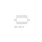 طاولة ثابتة بقاعدة فولاذية وسطح سيراميكي، صنع في إيطاليا - بنطلون Viadurini