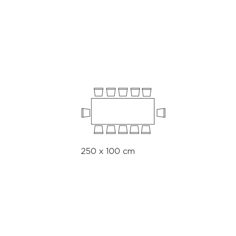 طاولة ثابتة بقاعدة فولاذية وسطح سيراميكي، صنع في إيطاليا - بنطلون Viadurini