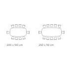 طاولة ثابتة بقاعدة فولاذية سوداء وسطح من اللامينيت، صنع في إيطاليا - أكواب Viadurini