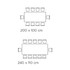 طاولة ثابتة بحافة عكسية مصنوعة من زجاج شفاف للغاية وفولاذ، صنع في إيطاليا - جروتا Viadurini