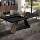 طاولة ثابتة ذات حافة غير منتظمة مقطوعة القشرة، صنع في إيطاليا - أكواب Viadurini