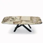 طاولة ثابتة بسطح أسطواني من السيراميك، صنع في إيطاليا - سيتيميو Viadurini