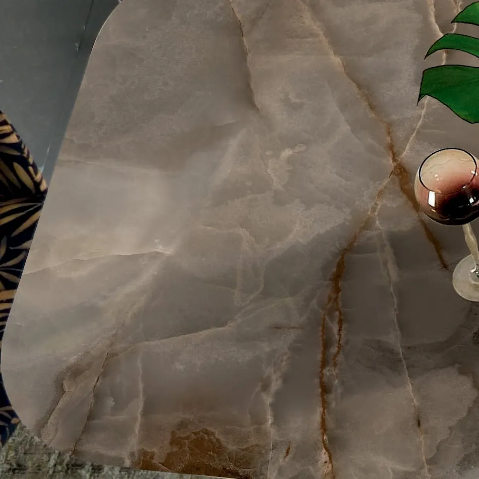 طاولة ثابتة بسطح أسطواني من السيراميك، صنع في إيطاليا - سيتيميو Viadurini