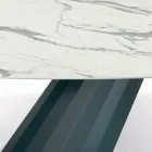 طاولة ثابتة بسطح أسطواني من صفائح الألمنيوم، صنع في إيطاليا - بنطلون Viadurini