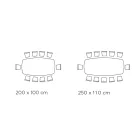 طاولة ثابتة بسطح أسطواني من صفائح الألمنيوم، صنع في إيطاليا - بنطلون Viadurini