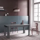 طاولة ثابتة بسطح من الخشب المشطوف، صنع في إيطاليا - تراتو Viadurini