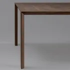 طاولة ثابتة ذات سطح مشطوف من خشب الجوز كاناليتو، صنع في إيطاليا - كاسبيان Viadurini