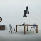 طاولة ثابتة ذات سطح مشطوف من خشب الجوز كاناليتو، صنع في إيطاليا - كاسبيان Viadurini