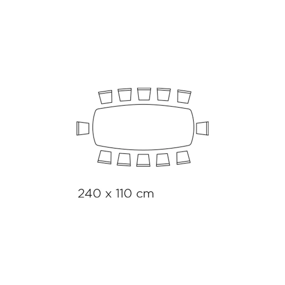 طاولة ثابتة مع سطح سيراميك من العقيق الفضي المصقول، صنع في إيطاليا - جروتا Viadurini