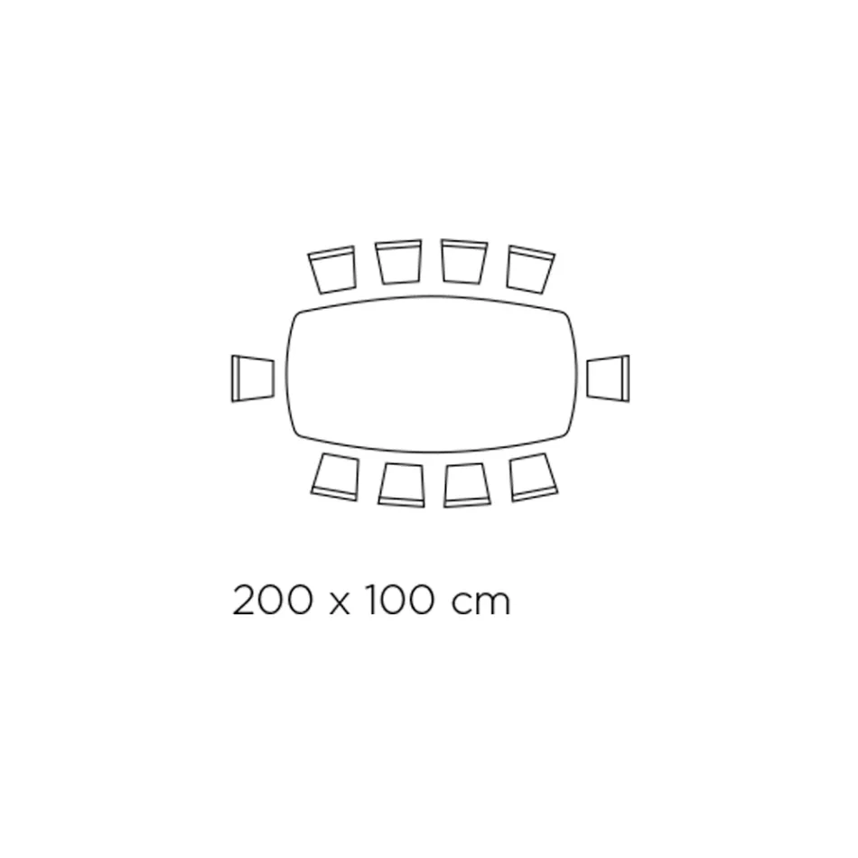 طاولة ثابتة بسطح زجاجي على شكل برميل وقاعدة فولاذية، صنع في إيطاليا - إيزيلينو Viadurini