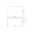 طاولة خارجية ثابتة من Hpl Alicante بقاعدة معدنية مصنوعة في إيطاليا - كارل Viadurini