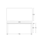 طاولة خارجية ثابتة من Hpl Alicante بقاعدة معدنية مصنوعة في إيطاليا - كارل Viadurini