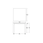 طاولة خارجية ثابتة من Hpl Alicante بقاعدة معدنية مصنوعة في إيطاليا - كارل Viadurini
