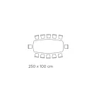 طاولة طعام ثابتة بسطح أسطواني من السيراميك، صنع في إيطاليا - أكواب Viadurini