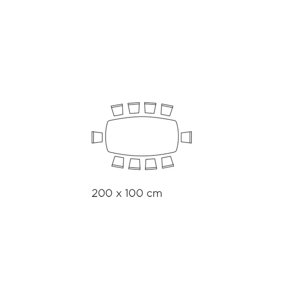 طاولة طعام ثابتة بسطح أسطواني من السيراميك، صنع في إيطاليا - أكواب Viadurini