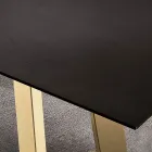 طاولة طعام ثابتة بسطح خشبي مكسو، صنع في إيطاليا - تكنا Viadurini