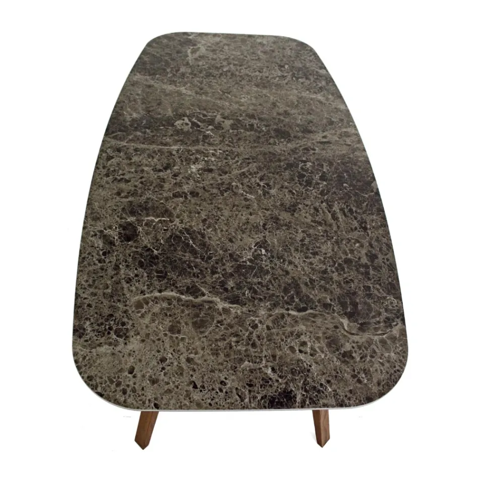 طاولة طعام ثابتة من سيراميك إمبيرادور مصقول، صنع في إيطاليا - شمال Viadurini