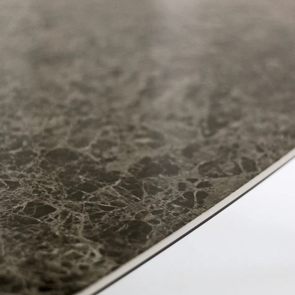 طاولة طعام ثابتة من سيراميك إمبيرادور مصقول، صنع في إيطاليا - شمال Viadurini