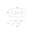 طاولة طعام ثابتة مصنوعة من الزجاج والبولي يوريثين الصلب، صنعت في إيطاليا - لون لافندر Viadurini