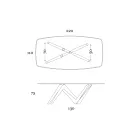 طاولة طعام ثابتة مصنوعة من الزجاج والبولي يوريثين الصلب، صنعت في إيطاليا - لون لافندر Viadurini