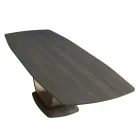 طاولة معيشة ثابتة من الخشب الصلب مع قاعدة مركزية - لوك Viadurini