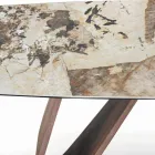 طاولة معيشة ثابتة بقاعدة خشبية، صنع في إيطاليا - إكواتور Viadurini