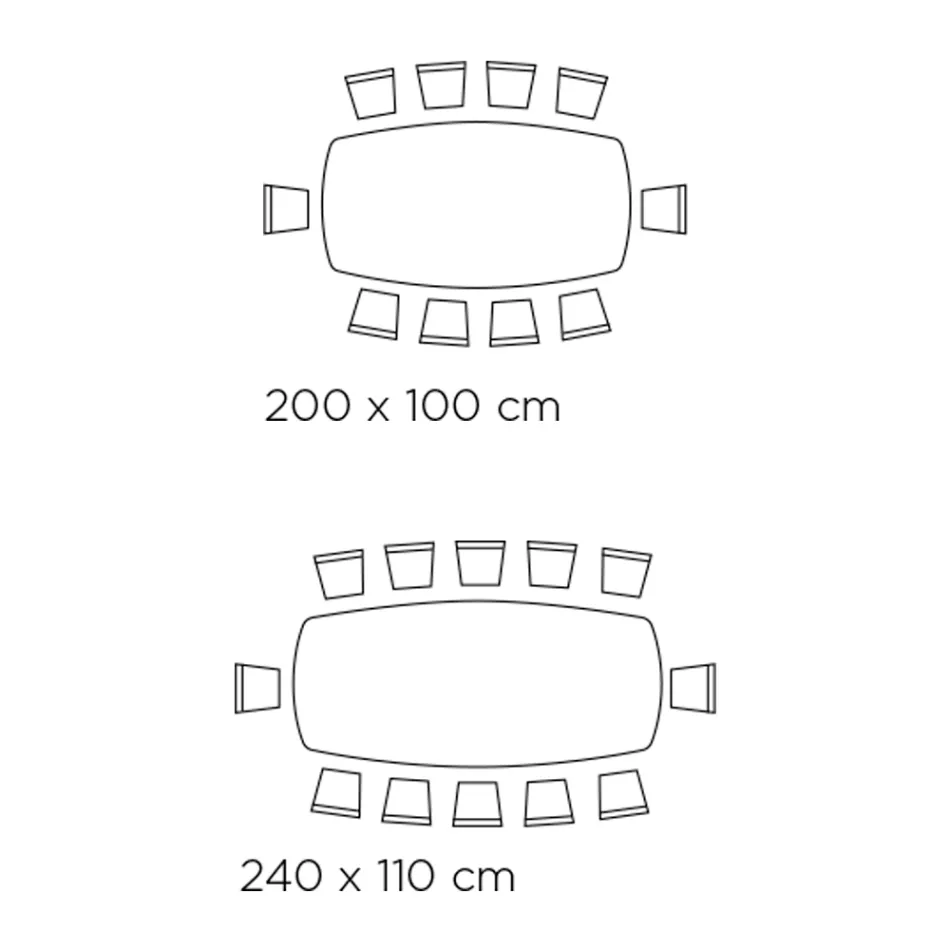 طاولة معيشة ثابتة بقاعدة خشبية، صنع في إيطاليا - إكواتور Viadurini