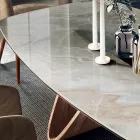 طاولة معيشة ثابتة بقاعدة خشبية، صنع في إيطاليا - إكواتور Viadurini