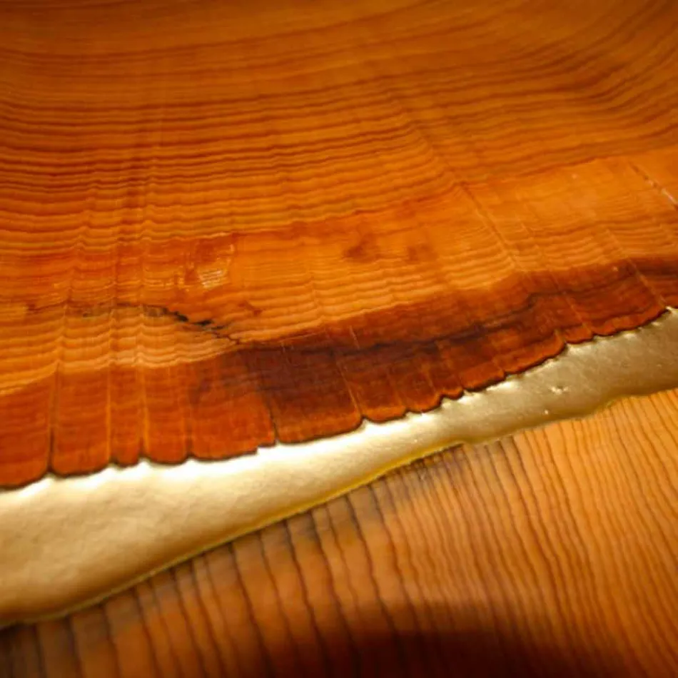 طاولة ثابتة بتصميم مستطيل من الخشب والراتنج مصنوعة في إيطاليا Jam Viadurini