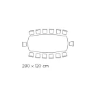 طاولة ثابتة من السيراميك الأمازونيتي المصقول، صنع في إيطاليا - جروتا Viadurini