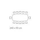 طاولة ثابتة من السيراميك الأمازونيتي المصقول، صنع في إيطاليا - جروتا Viadurini