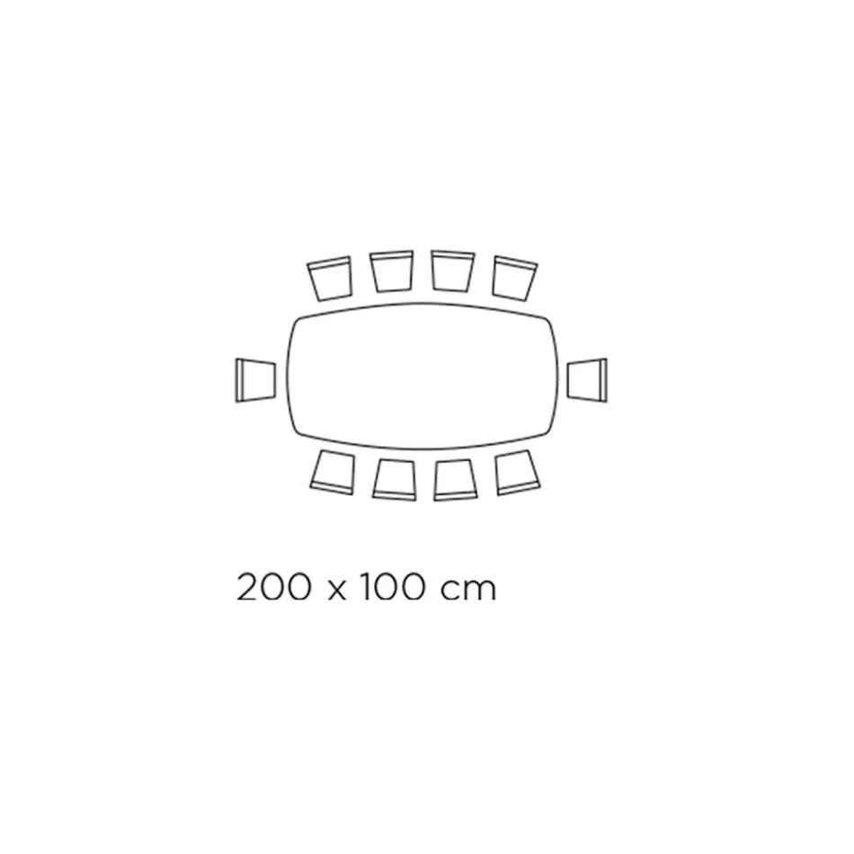 طاولة ثابتة من السيراميك الأمازونيتي المصقول، صنع في إيطاليا - جروتا Viadurini