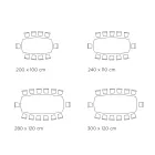 طاولة وقاعدة سيراميك ثابتة من الفولاذ المطلي باللون الأسود، صنع في إيطاليا - أكواب Viadurini