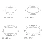 طاولة سيراميك ثابتة بتشطيبات وأحجام مختلفة، صنع في إيطاليا - جروتا Viadurini